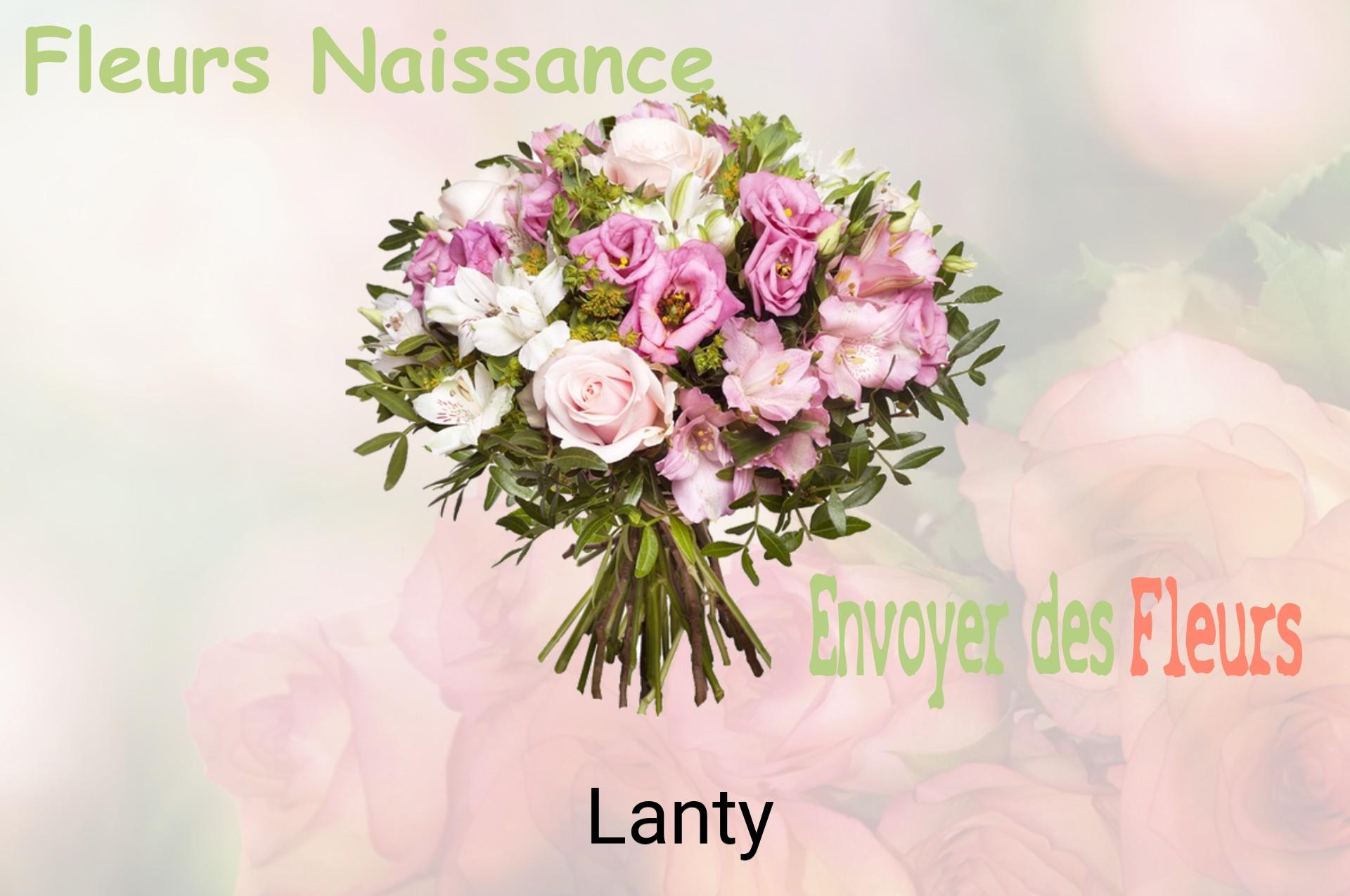 Bouquet de fleurs de naissance livré à Lanty
